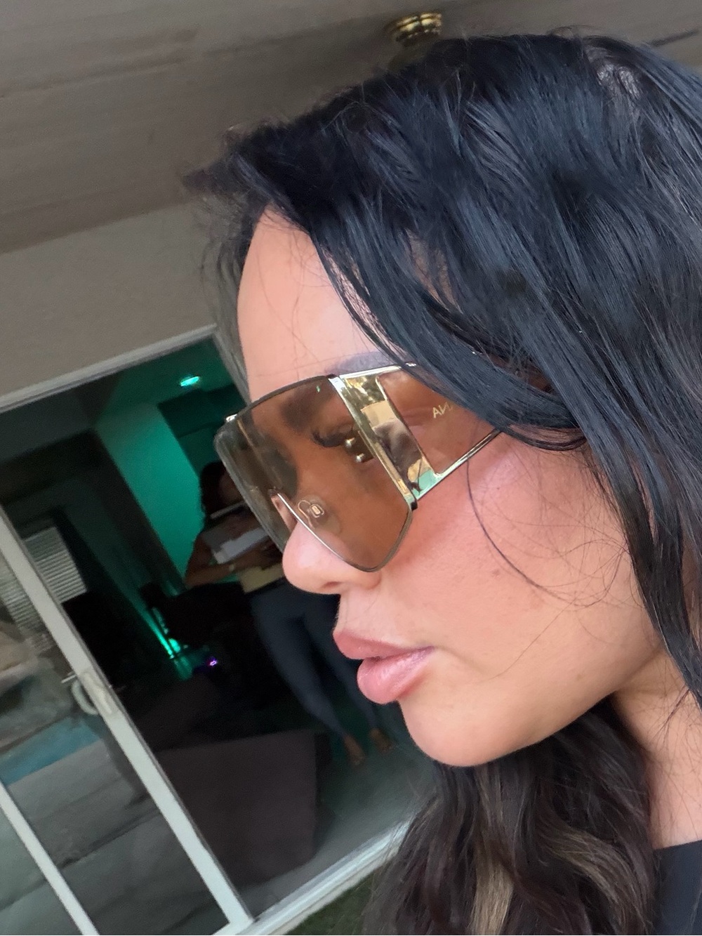 Dolce & Gabbana Gold and Brown Shield Sunglasses - Picture 5 of 5